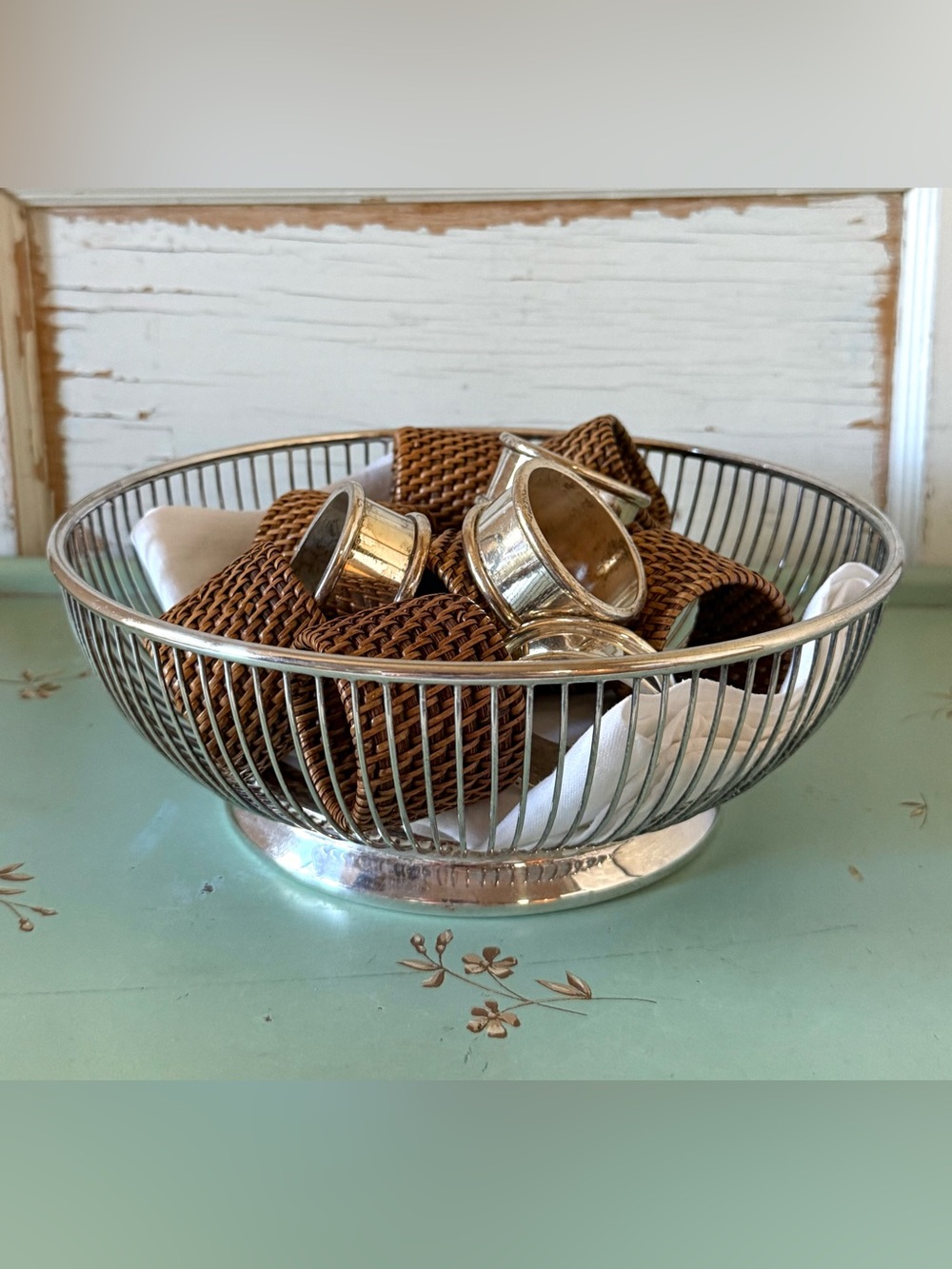Vintage Fisher Silver-Plated Centerpiece Bowl, Mid-Century Modern, 10”